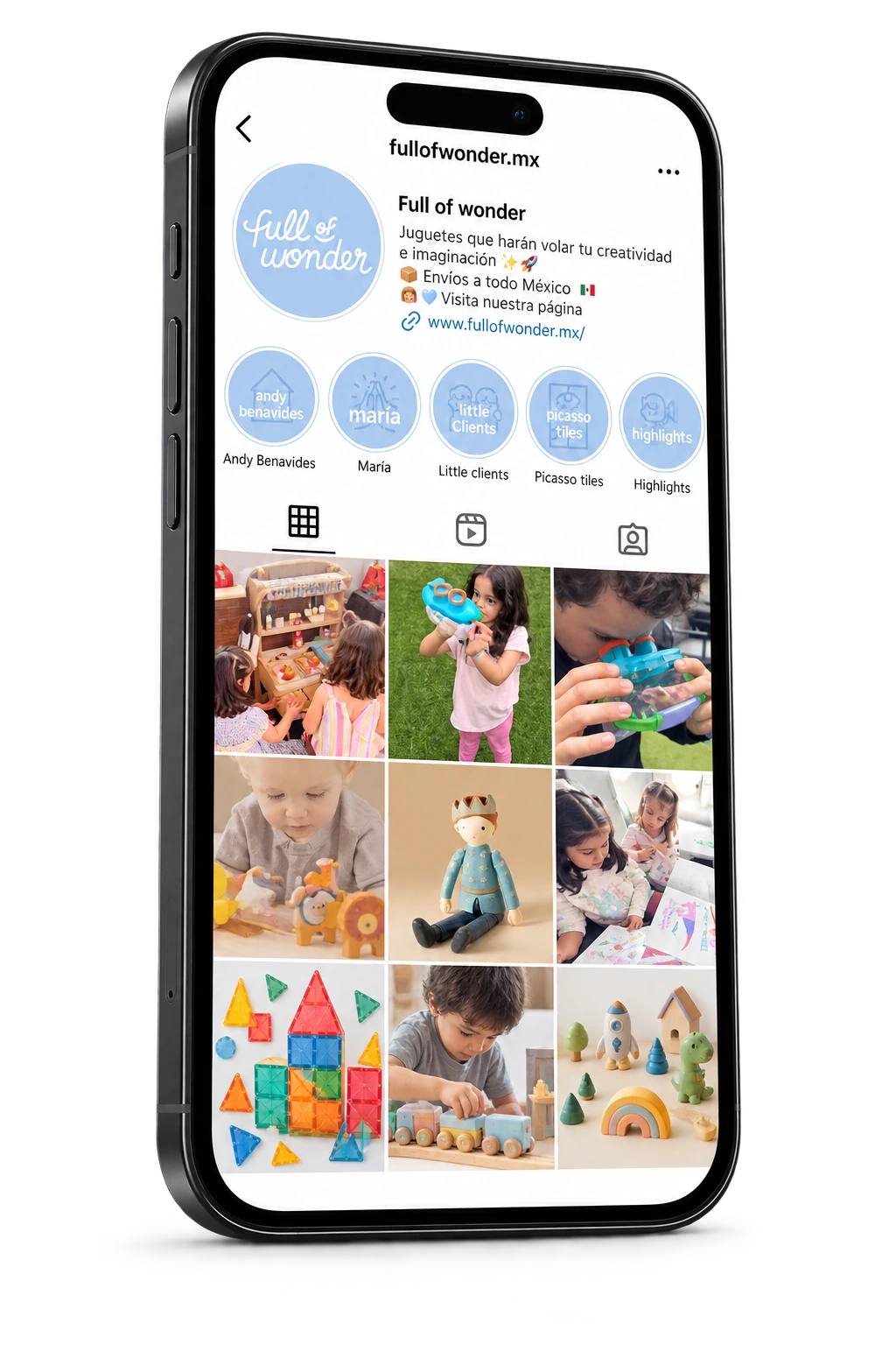 Mockup de redes sociales Full of Wonder