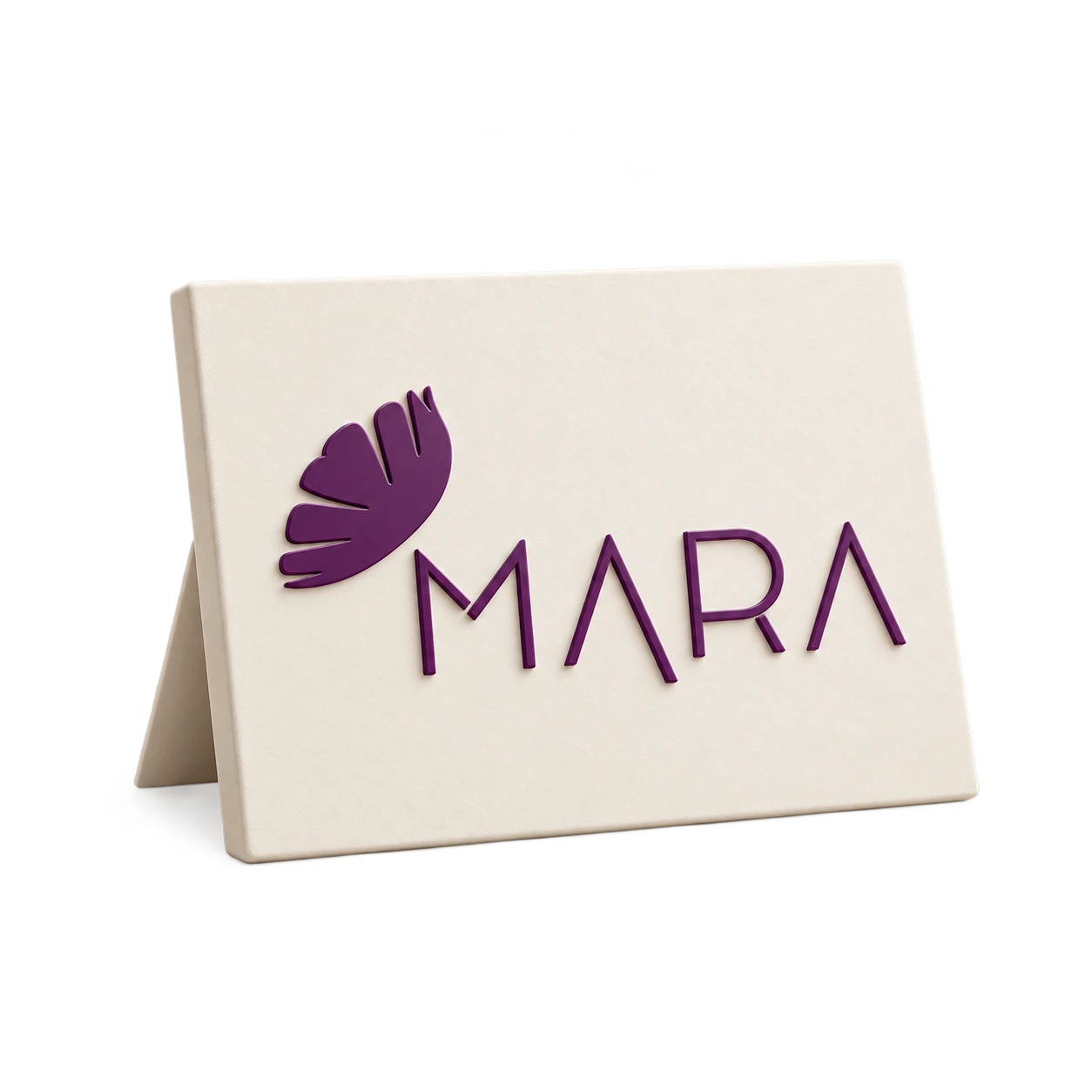 Mockup del logo MARA
