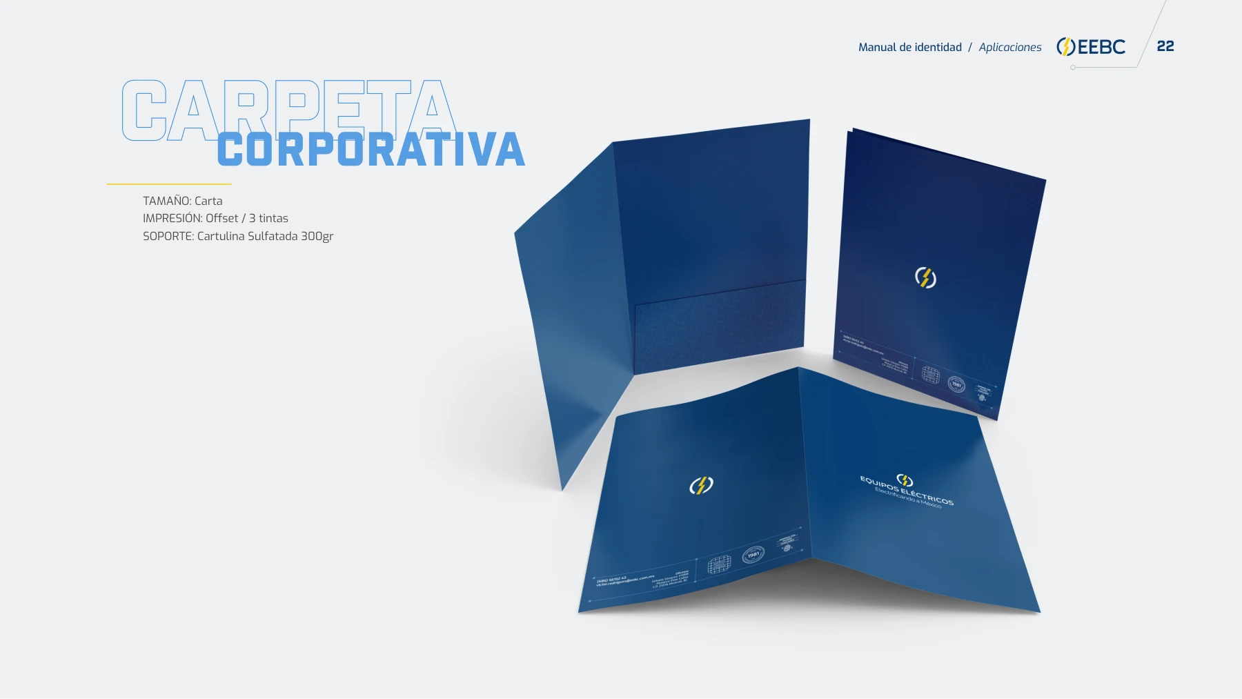 Equipos Eléctricos: Carpeta corporativa