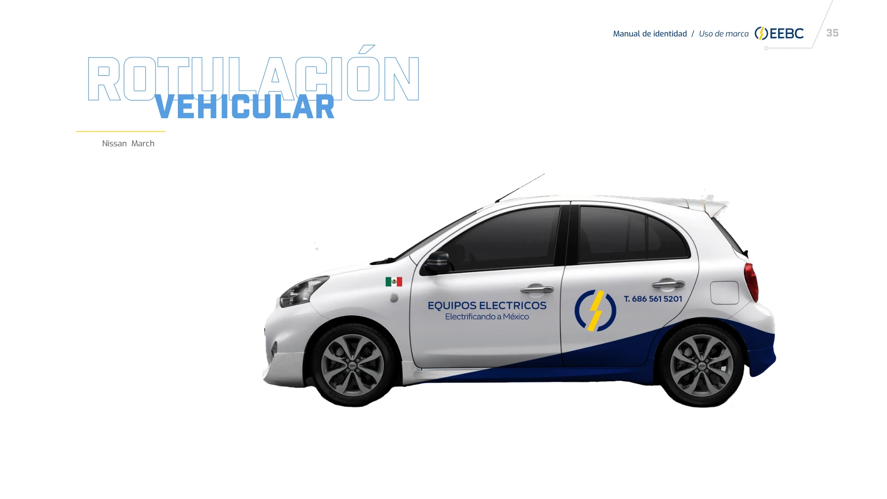 Equipos Eléctricos: Rotulación de vehículo compacto
