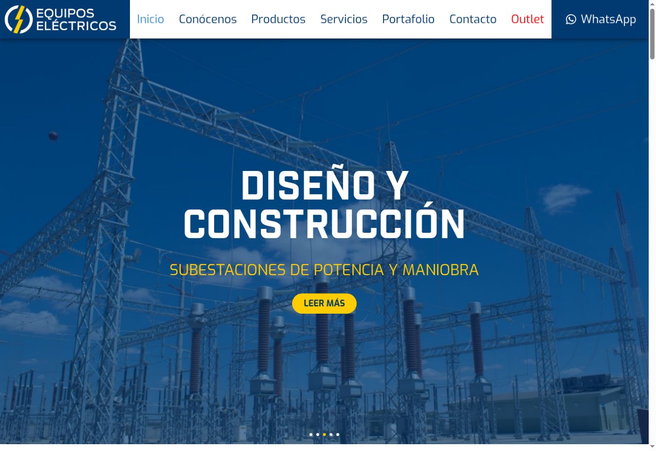Equipos Eléctricos: Sitio web