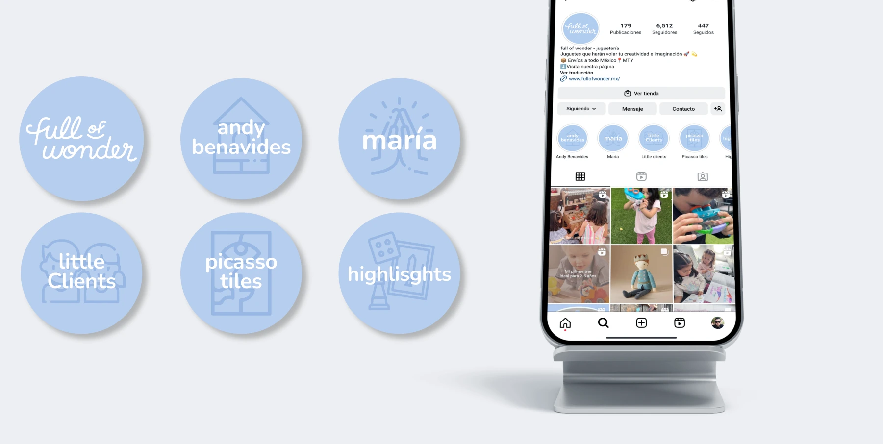 Full of Wonder: Aplicación en redes sociales